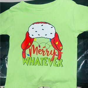 Kids Green Merry Whatever Shirt